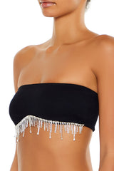 Seamless Rhinestone Fringe Bralette | Forever 21 Womens