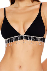 Seamless Rhinestone Fringe Bralette | Forever 21 Womens