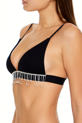 Seamless Rhinestone Fringe Bralette | Forever 21 Womens
