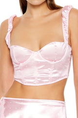 Polka Dot Lingerie Corset Crop Top | Forever 21 Womens