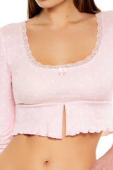 Polka Dot Bow Pajama Crop Top | Forever 21 Womens