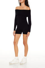 Sweater-Knit Off-the-Shoulder Romper | Forever 21 Womens