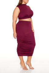 Plus Size Ruched Crop Top & Skirt Set | Forever 21 Womens