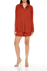 Textured Shirt & Shorts Set | Forever 21 Womens
