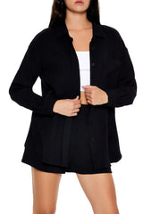 Cotton Poplin Shirt & Shorts Set | Forever 21 Womens