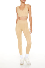 Seamless Cable Knit Sports Bra | Forever 21 Womens