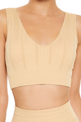 Seamless Cable Knit Sports Bra | Forever 21 Womens