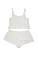 Textured Crop Top & Shorts Swim Cover-Up Set | Forever 21 Womens
