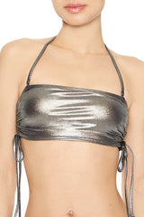 Metallic Bandeau Bikini Top | Forever 21 Womens
