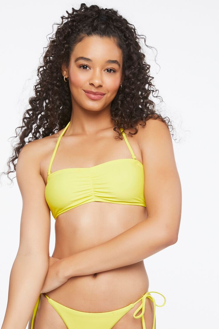 Ruched Bandeau Bikini Top | Forever 21 Womens