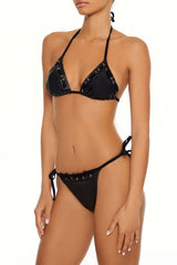 Faux Leather Laced String Bikini Bottoms | Forever 21 Womens