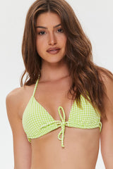 Gingham Triangle Bikini Top | Forever 21 Womens