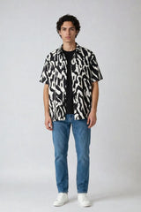 Zebra Print Button-Front Shirt | Forever 21 Mens