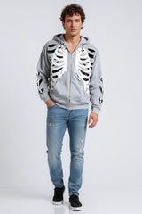 Skeleton Graphic Zip-Up Hoodie | Forever 21 Mens