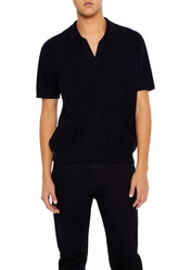 Geo Sweater-Knit Polo Shirt | Forever 21 Mens