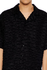 Frayed Jacquard Cuban Collar Shirt | Forever 21 Mens