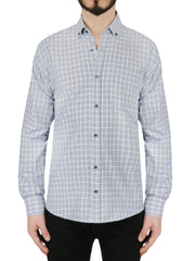 Windowpane Checkered Dress Shirt in Grey | Forever 21 Mens