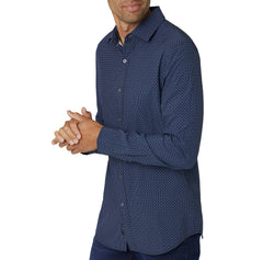 Long Sleeve Printed Perf Woven | Forever 21 Mens