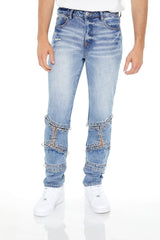Grommet Cutout Slim-Fit Jeans | Forever 21 Mens