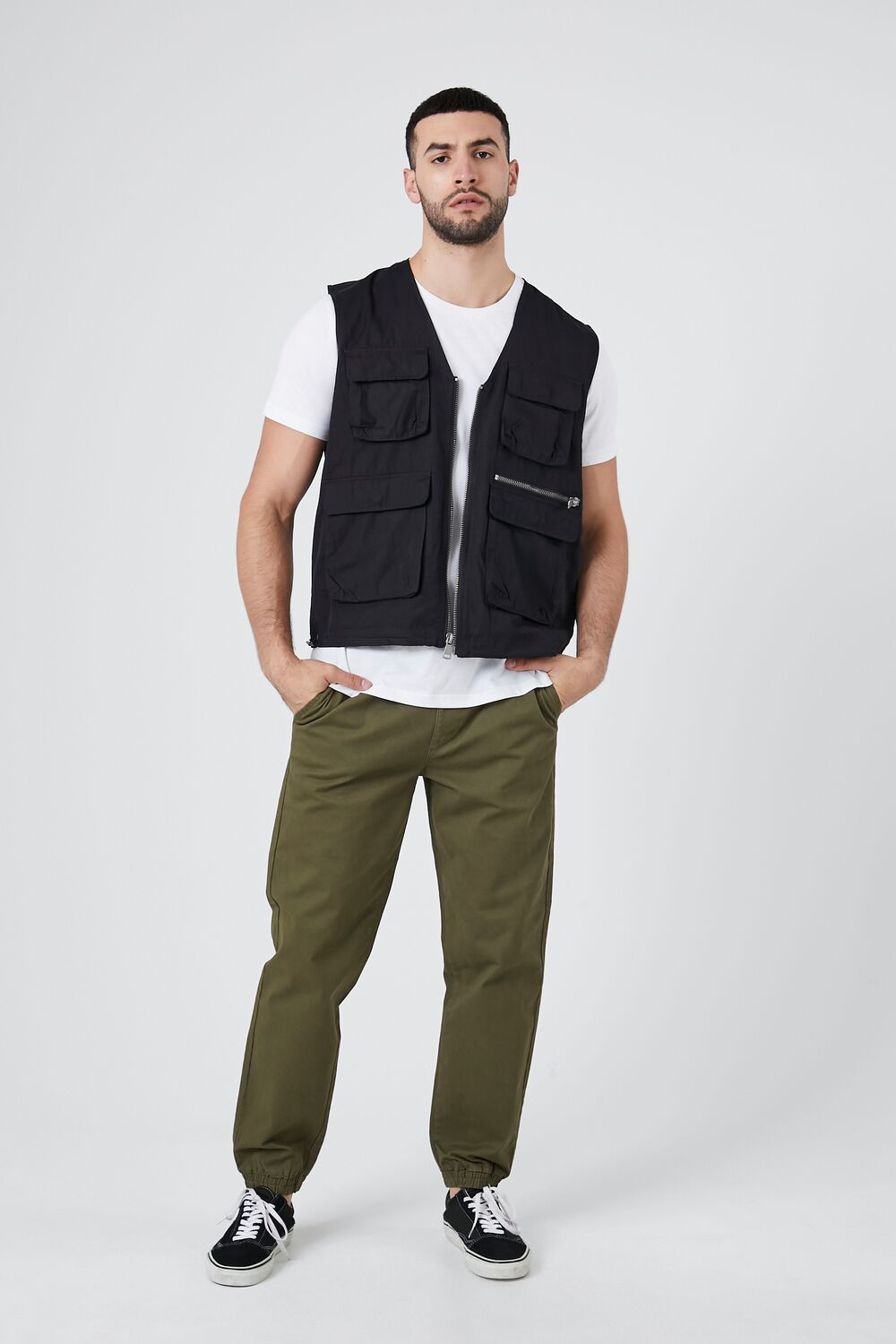 Twill Drawstring Joggers | Forever 21 Mens