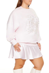 Plus Size Beaded Virgo Pullover - Forever 21