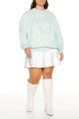 Plus Size Beaded Sagittarius Pullover - Forever 21
