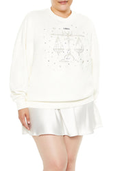 Plus Size Beaded Libra Pullover - Forever 21