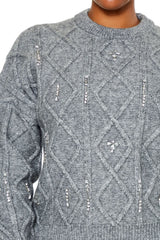 Plus Size Faux Gem Sweater - Forever 21