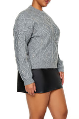 Plus Size Faux Gem Sweater - Forever 21