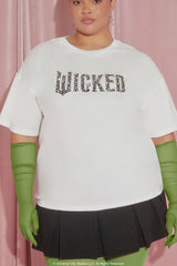 Plus Size Wicked Faux Gem Tee - Forever 21