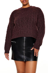 Plus Size Cable Knit Sweater - Forever 21