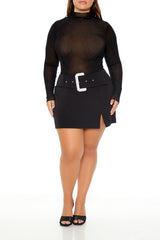 Plus Size Mesh Rhinestone Bodysuit - Forever 21