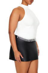 Plus Size Rhinestone-Trim Tank Top - Forever 21