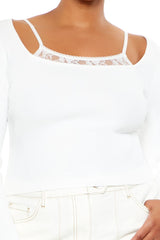 Plus Size Lace Cami & Sweater Combo Top - Forever 21
