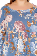Plus Size Floral Print Flounce Top - Forever 21
