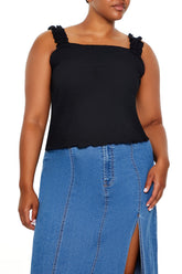 Plus Size Ruffle-Strap Tank Top - Forever 21