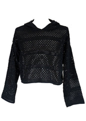 Plus Size Cropped Hooded Open-Knit Sweater - Forever 21