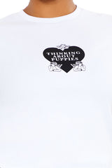 Plus Size Thinking About Puppies Tee - Forever 21