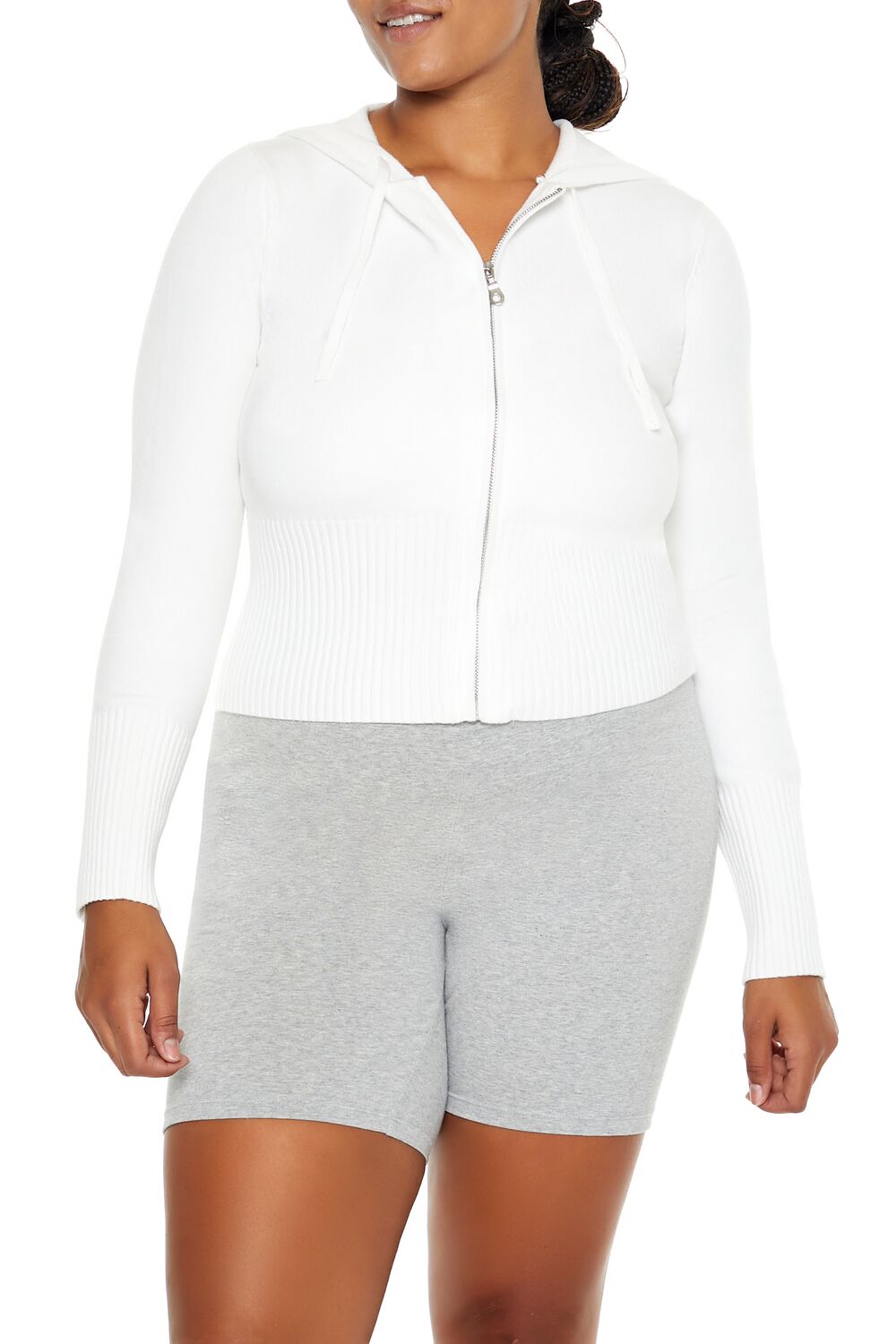Plus Size California Zip-Up Sweater - Forever 21