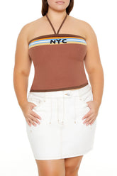 Plus Size NYC Halter Crop Top - Forever 21