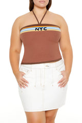 Plus Size NYC Halter Crop Top - Forever 21