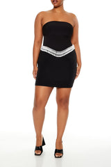 Plus Size Beaded-Trim Tube Top - Forever 21