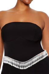 Plus Size Beaded-Trim Tube Top - Forever 21