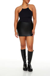 Plus Size Faux Gem Sweater-Knit Bodysuit - Forever 21