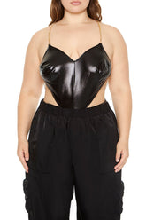 Plus Size Cutout Chain Bodysuit - Forever 21