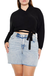 Plus Size Sweater-Knit Wrap Top - Forever 21