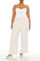 Plus Size Lace-Up Tube Top - Forever 21
