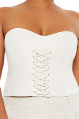 Plus Size Lace-Up Tube Top - Forever 21