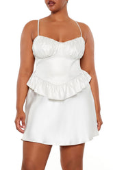 Plus Size Glitter V-Hem Bustier Cami - Forever 21