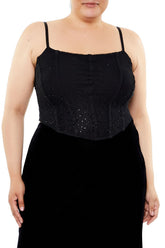 Plus Size Sequin Corset Cami - Forever 21